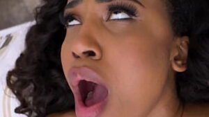 Horny stepbrother bangs his hot ebony stepsister – black porn